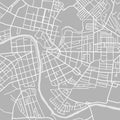 City map. Town streets with line park and river. Downtown gps navigation plan, Abstract transportation scheme. Vector Royalty Free Stock Photo