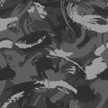 Urban camouflage, modern fashion design. Camo military protective. Army uniform. Grunge dry brush pattern. Vector seamless stroke