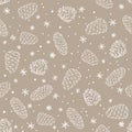 PrintSeamless pattern with snow and snowflakes. Christmas and New Year background.