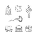 Ramadan kareem Religious icon collection