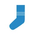 Blue knitted sock