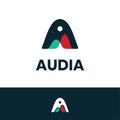 Audia audio wave Logo Design Royalty Free Stock Photo
