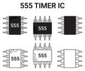 555 Timer IC illustration Royalty Free Stock Photo