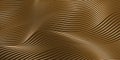 Abstract wave background in golden colors. Banner template.
