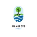 Mangrove Forest Coastal Water Flow Sea Conservation Logo