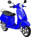 Blue Scooter Bike Transportation Vector