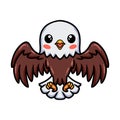 Cute little eagle cartoon flying Royalty Free Stock Photo