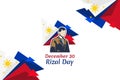 December 30, Happy Rizal Day Vector Illustration.