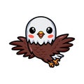 Cute little eagle cartoon flying Royalty Free Stock Photo