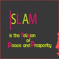 Islam is the religion if peace and prosperity quotation wallpaper