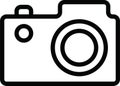 line art camera icon vector