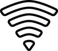 line art wifi icon vector