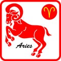 Aries Zodiac Sign Vector Illustration Royalty Free Stock Photo