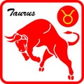 Taurus Zodiac Sign Vector Illustration Royalty Free Stock Photo