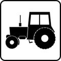 Vintage retro tractor design icon vector Royalty Free Stock Photo