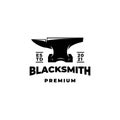 Blacksmith forge anvil logo design