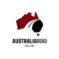 Australia road logo design illustration