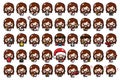 Cartoon character cute jesus christ cartoon bundle set