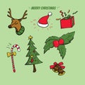 PrintChristmas ornament collection vector illustration.