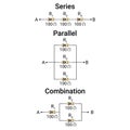 Resistors in Series, Parallel and Combination Circuits part3 Royalty Free Stock Photo