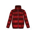 Red puffer jacket