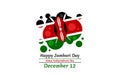 December 12, Happy Jamhuri Day vector illustration.