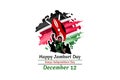 December 12, Happy Jamhuri Day vector illustration.