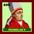 208th Catholic Church Pope Nicholas V Royalty Free Stock Photo