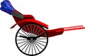 Chinese Pedicab Transportation Vector Illustration