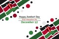 December 12, Happy Jamhuri Day vector illustration.