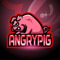 Angry pig esport logo mascot design Royalty Free Stock Photo