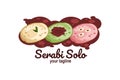Serabi solo, Vector logo for serabi restaurant or food vendor. Royalty Free Stock Photo