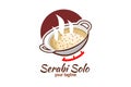 Serabi solo, Vector logo for serabi restaurant or food vendor. Royalty Free Stock Photo