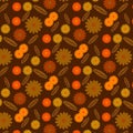 Brown floral pattern wallpaper background eps vector textile fabricPrint