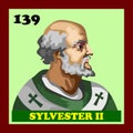 139th Catholic Church Pope Sylvester II Royalty Free Stock Photo