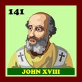 141st Catholic Church Pope John XVIII Royalty Free Stock Photo