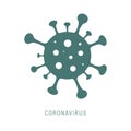 Coronavirus bacteria cell icon.