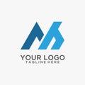 Letter MH logo design Royalty Free Stock Photo