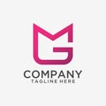 Letter MG logo design Royalty Free Stock Photo