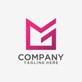 Letter MG logo design Royalty Free Stock Photo