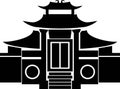 Confucianism Temple Worship Building Vector Royalty Free Stock Photo