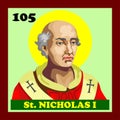105th Catholic Church Pope Saint Nicholas I Royalty Free Stock Photo