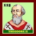 115th Catholic Church Pope Theodore II Royalty Free Stock Photo