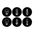 Set of Light Bulb Related Vector Line Icons