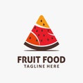 Fruit food logo design Royalty Free Stock Photo