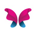 Full color butterfly gradient logod esign Royalty Free Stock Photo