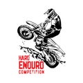 Enduro extreme sport vector illustration design