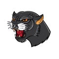 Panther face vector illustration in old school tatoo design