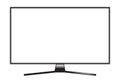 TV flat screen lcd, plasma, tv mock up. white blank HD monitor mockup. Modern video panel black flatscreen.Isolated on white. Royalty Free Stock Photo