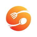 Circle restaurant food logo design